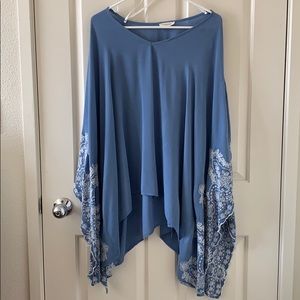 Cloud Blue Scalloped Lace Shawl ☁️💕